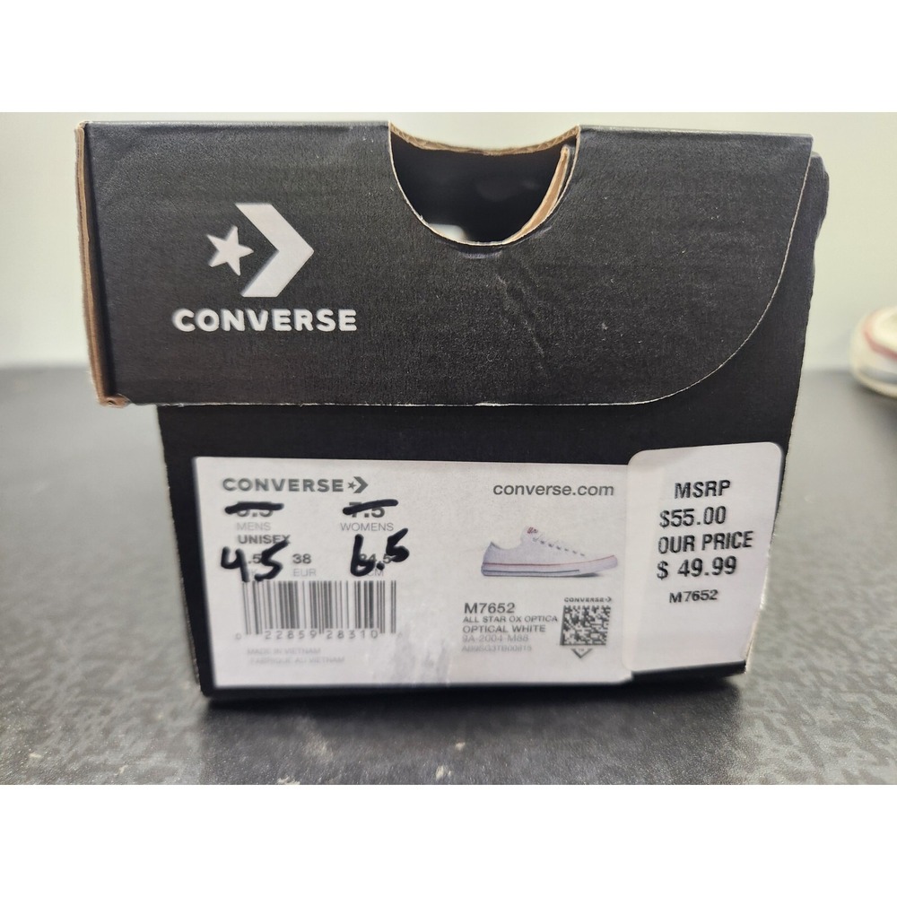 Converse Shoes Men's Size 4.5 Optic White Chuck Taylor All Star Ox Low Sneakers - Picture 13 of 13